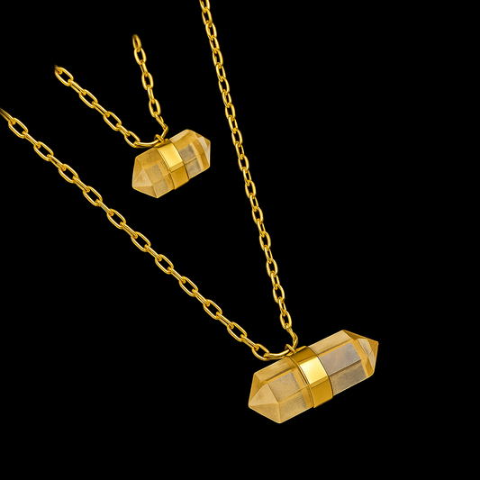 Double double terminated Point Necklace #2039.1
