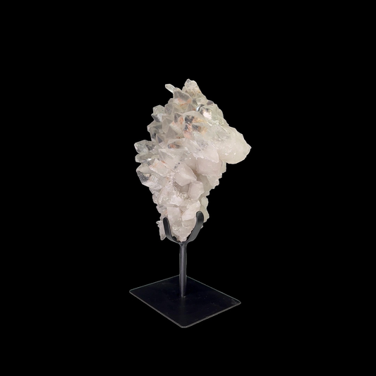 Clear Quartz Cluster on Custom Metal Stand – 36cm | 4.82kg