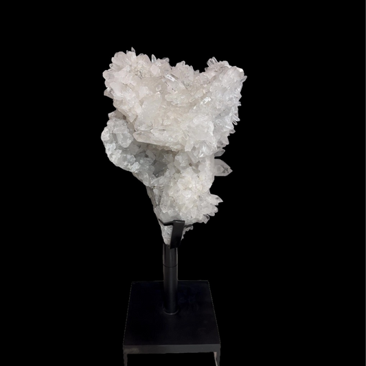 Clear Quartz Monument on Custom Iron Base – 151cm | 242.8kg