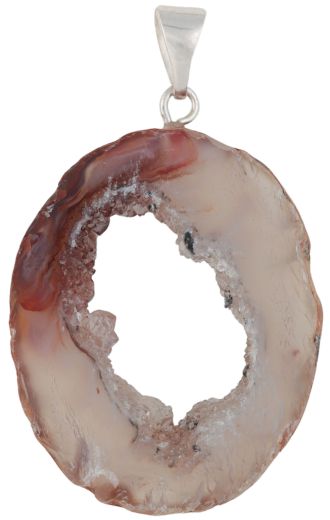 Agate Slice Geode Pendant #S218
