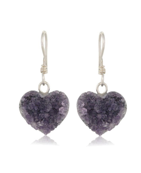 Amethyst Druse Earring #S16