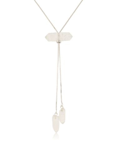 Double Hanging Crystal Necklace #2093.1