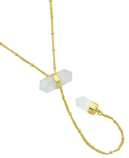 Double ended crystal Necklace #2032.1