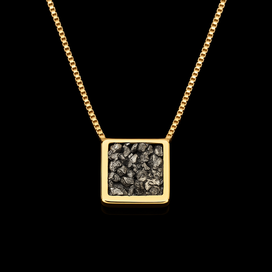 Square Pyrite Necklace #2086.1