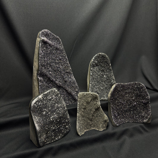 Black Amethyst Cut Bases – Wholesale Lot 5.15 kg (≈ 11.35 lb)