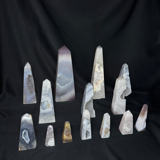 Agate Obelisks – Wholesale Lot 4 kg (≈ 8.8 lb)