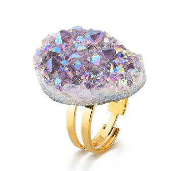 Metallic Amethyst Ring #526.1