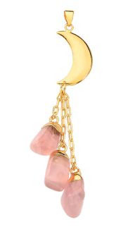 Moon Triple Hanging Druse Pendant #113.1