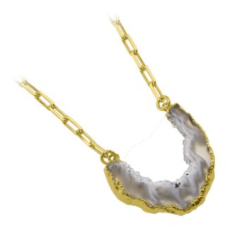 Natural Geode Necklace #2029.1