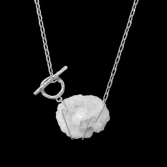 Rough Crystal end Necklace #2066.1