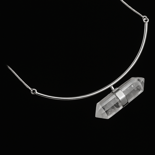 double terminated Point Crystal Necklace #2037.1