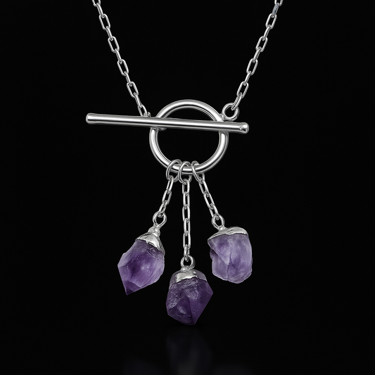 Triple Crystal Necklace #2079.1