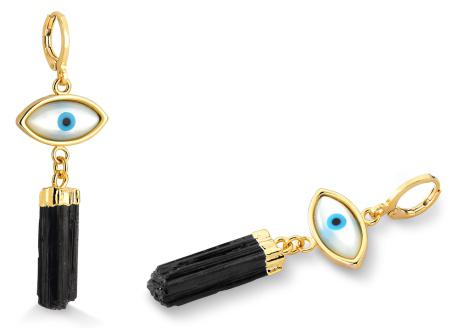 Tourmaline with Mother of Pearl Earring #1542.1