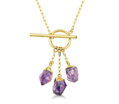 Triple Crystal Necklace #2079.1