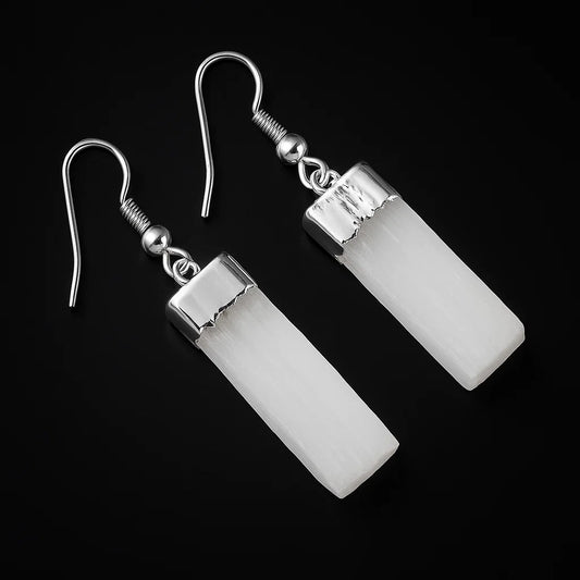 Selenite or Cianite Earring #1523.1