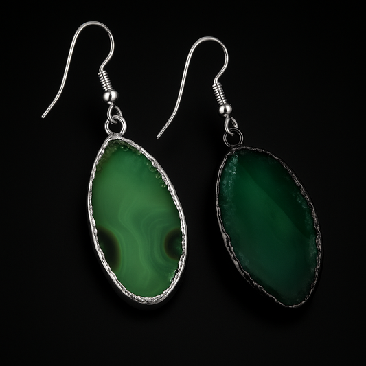 Agate Slice Earring #1514.1