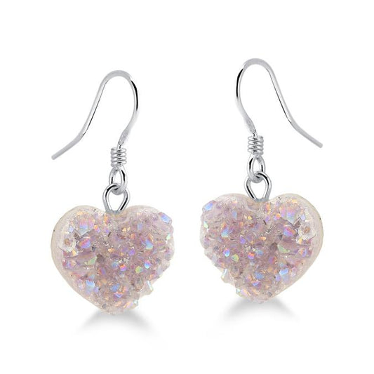 Heart Druse Earring #S08