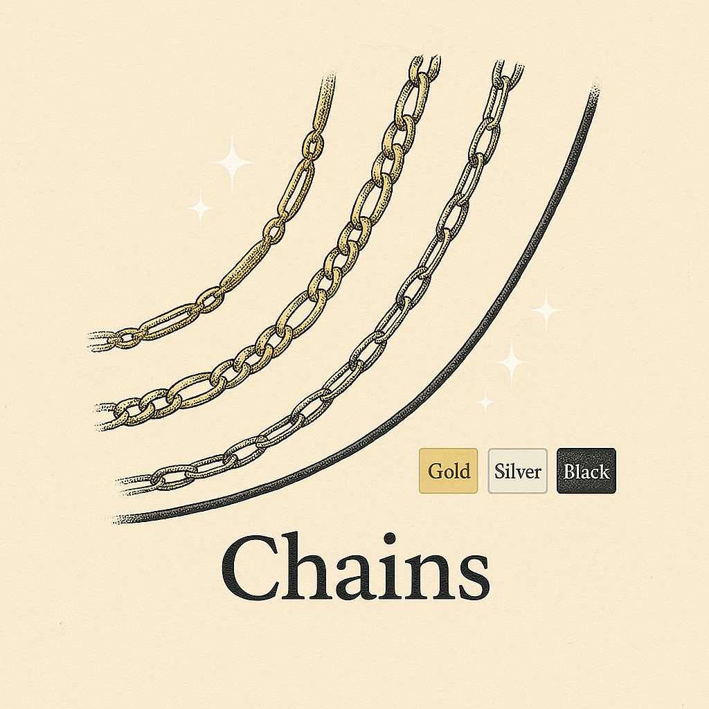 Chain Essentials - Silver, Gold or Black