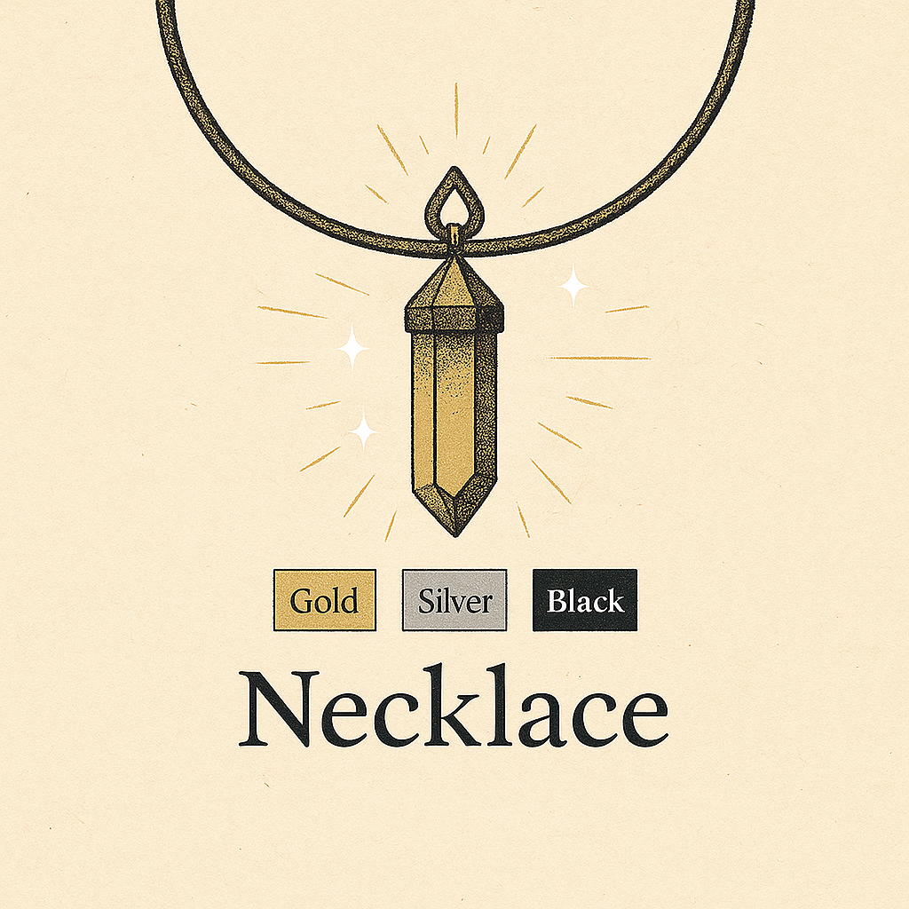 Necklaces - Silver, Gold or Black