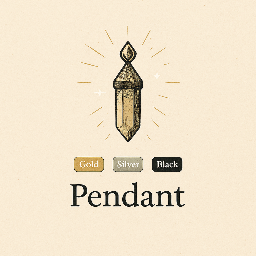Pendants - Silver, Gold or Black
