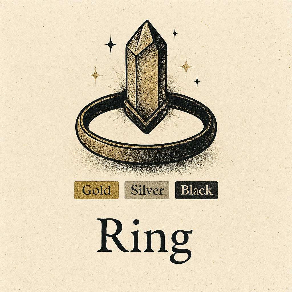 Rings - Silver, Gold or Black