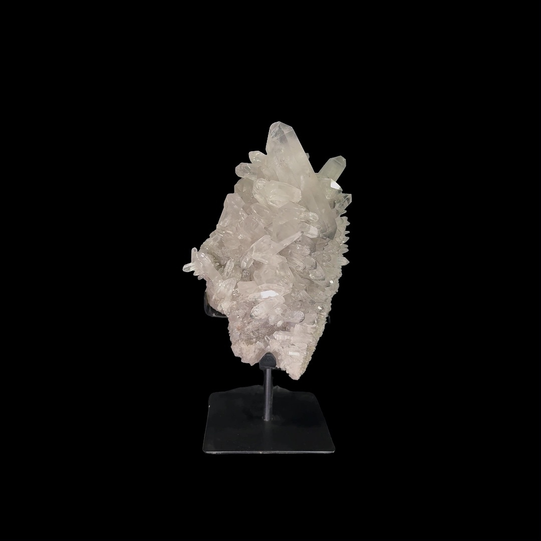 Clear Quartz Cluster on Custom Metal Stand – 29.5cm | 2.75kg