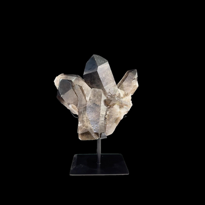 Smoky Quartz Cluster on Custom Metal Stand – 31cm | 5.15kg