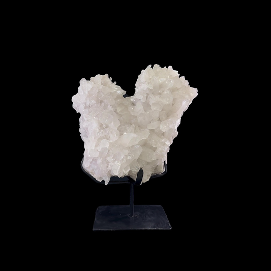 Large Clear Quartz Cluster on Custom Metal Stand – 45cm | 16.20kg