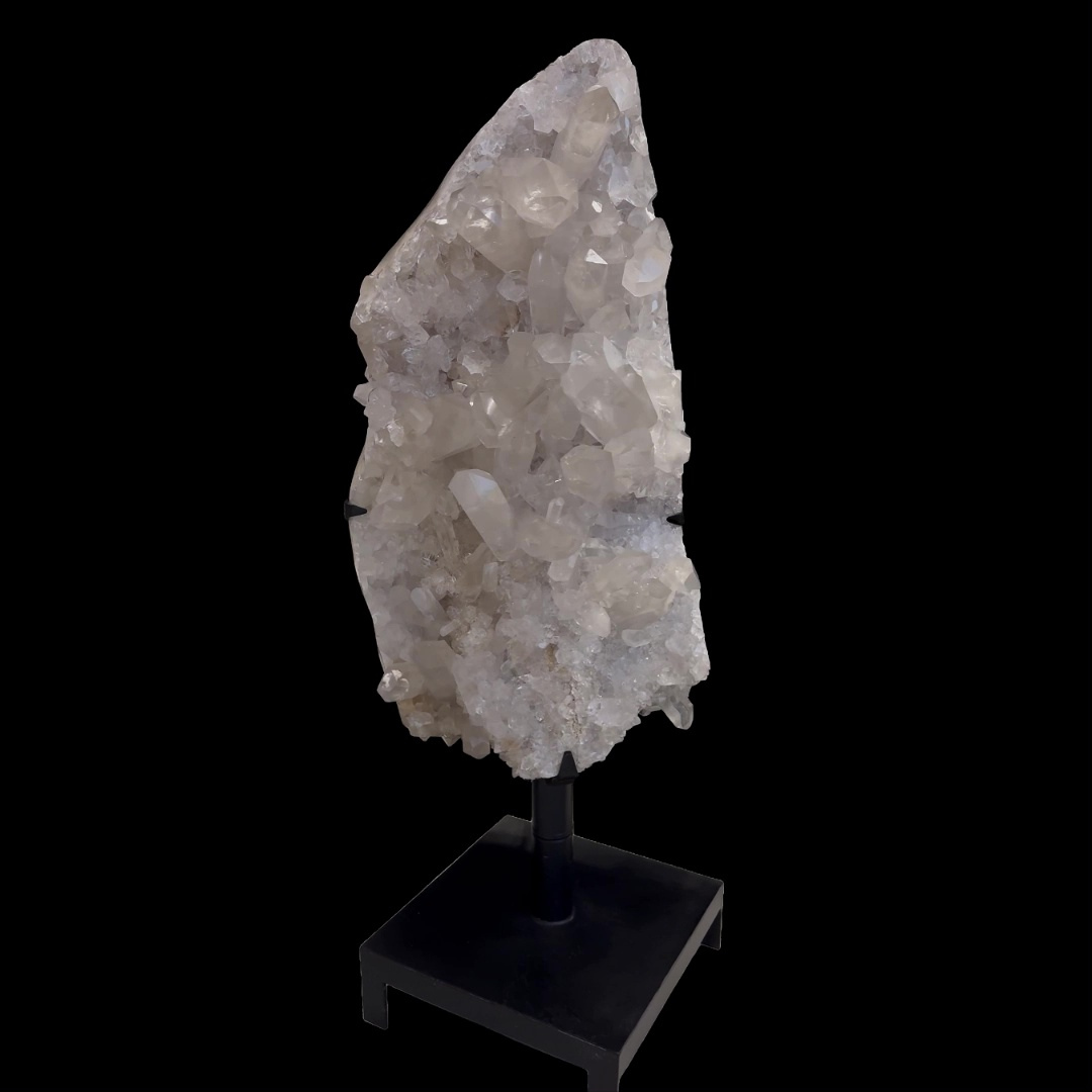 Clear Quartz Monolith on Custom Iron Base – 165cm | 301kg