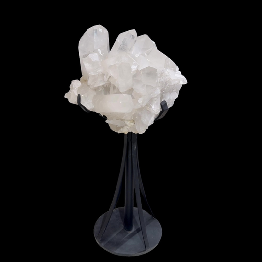 Clear Quartz Collector’s Statement Piece on Custom Iron Base – 112cm | 75kg