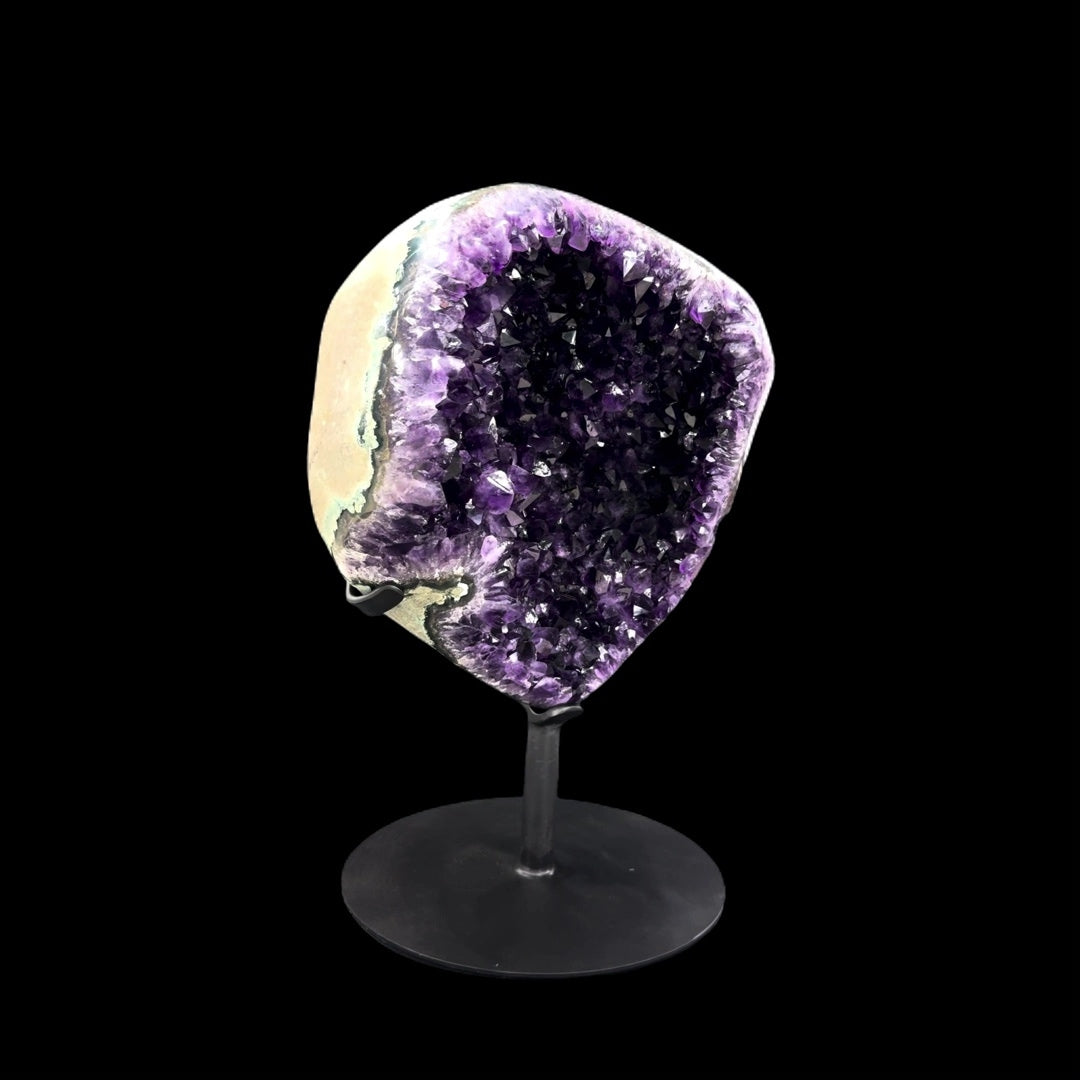 Uruguayan Amethyst Druze on Circular Metal Stand – 45cm | 17.98kg