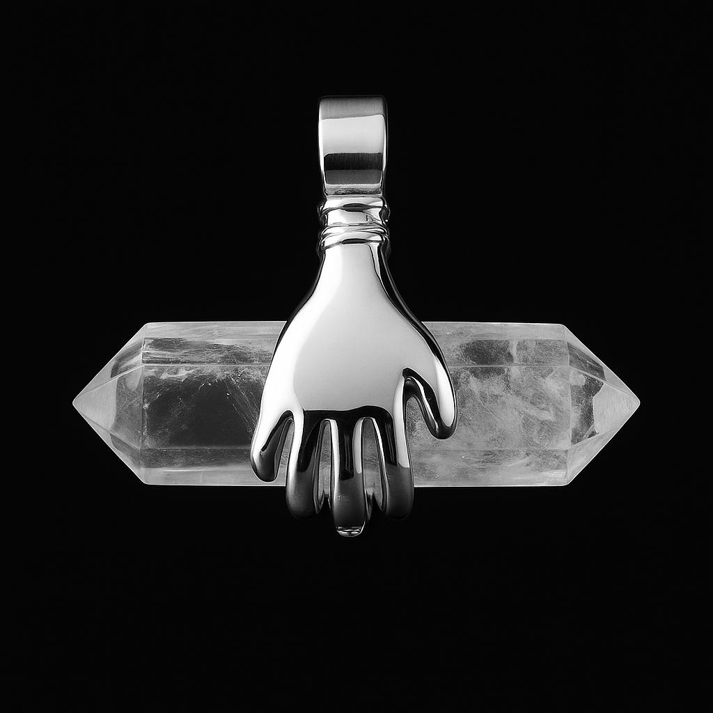 Hand - double terminated Point Pendant #71.1