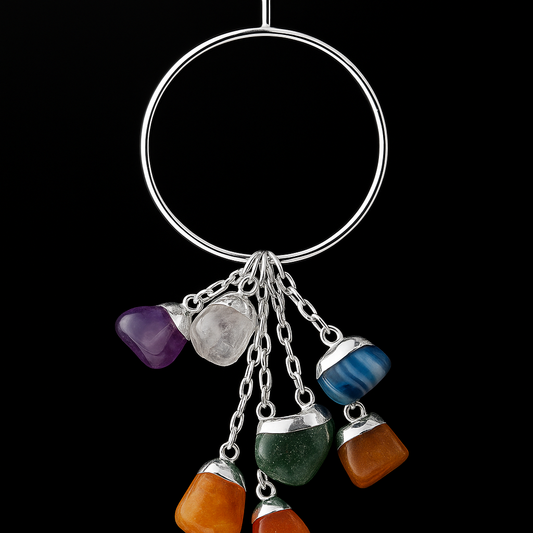 Tumble Stone Mix Pendant (Seven Chakras) #104.1