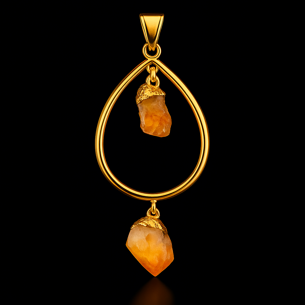 Double Hanging Druse Pendant #111.1