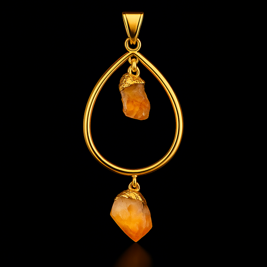 Double Hanging Druse Pendant #111.1