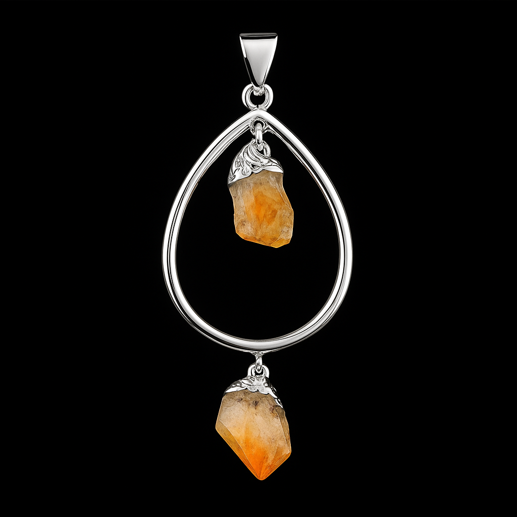 Double Hanging Druse Pendant #111.1