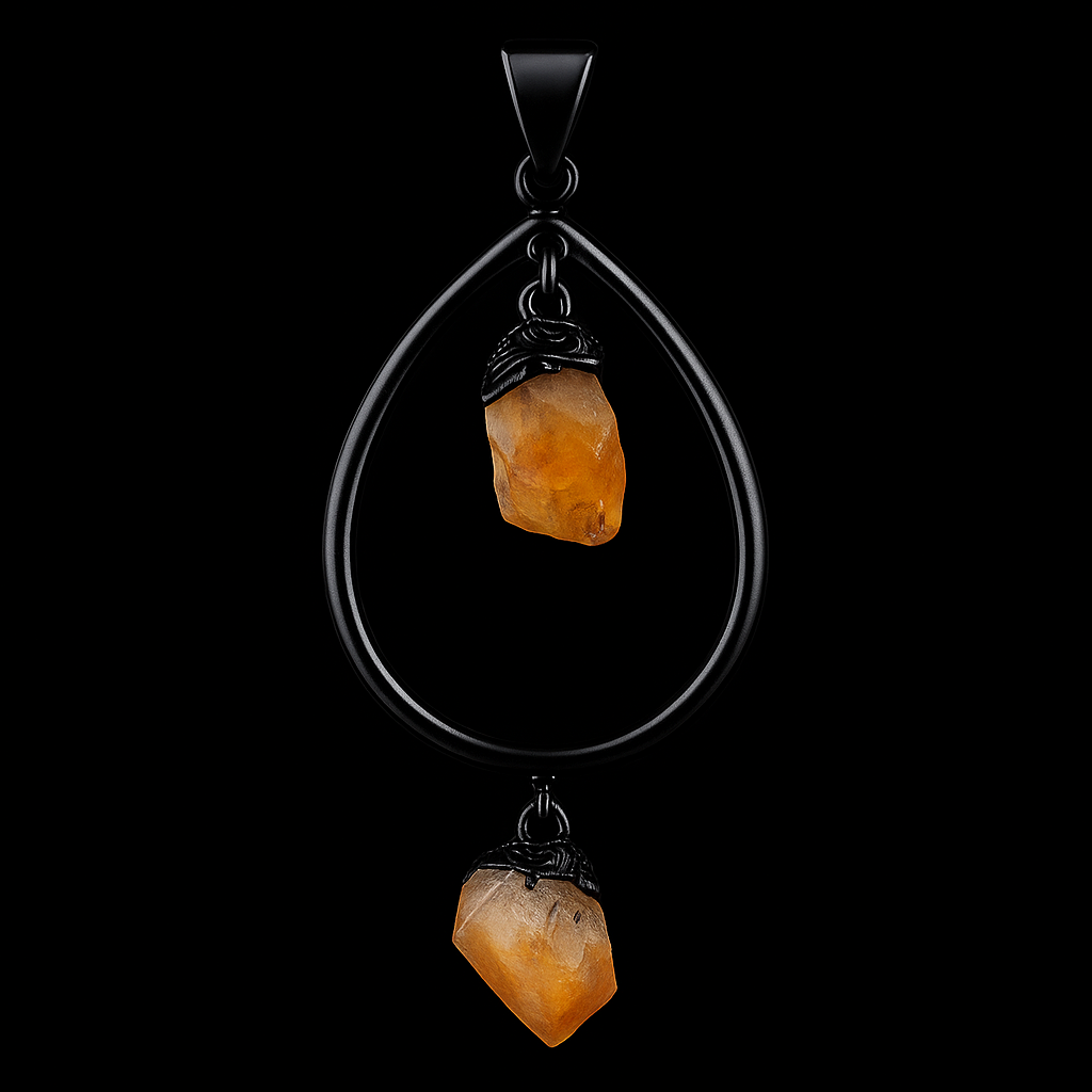 Double Hanging Druse Pendant #111.1