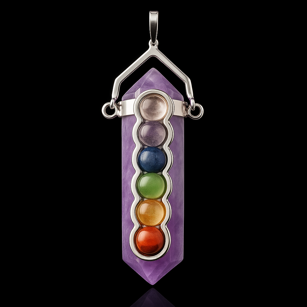 Crystal Seven Chakras Pendant #126.1