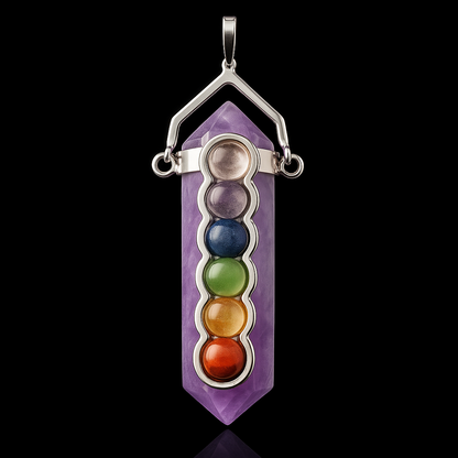 Crystal Seven Chakras Pendant #126.1