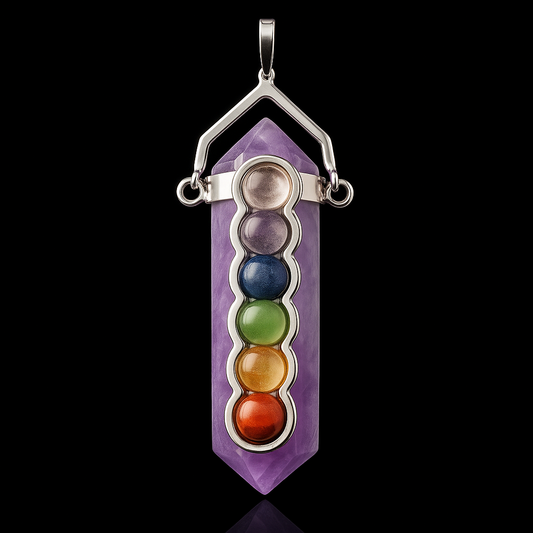 Crystal Seven Chakras Pendant #126.1