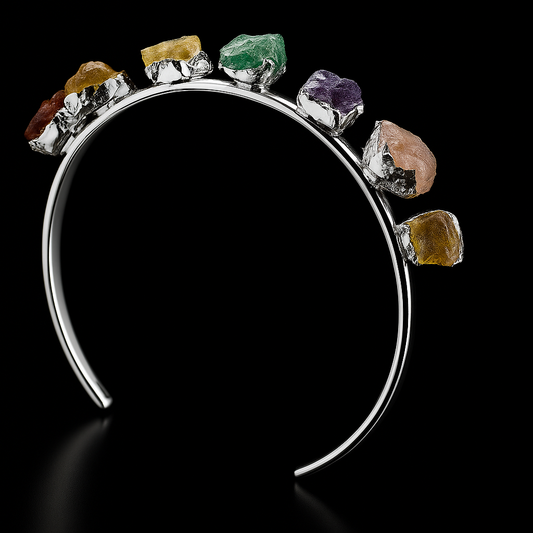 Mix Druse 7 Chakras Bracelet #1005.1