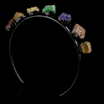 Mix Druse 7 Chakras Bracelet #1005.1