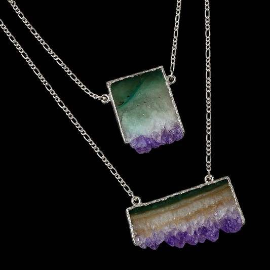 Double Amethyst Druse Necklace #2000.1