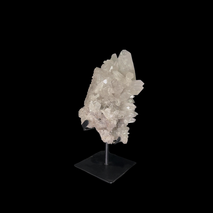 Clear Quartz Cluster on Custom Metal Stand – 29.5cm | 2.75kg