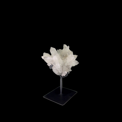 Clear Quartz Cluster on Custom Metal Stand – 22cm | 1.74kg