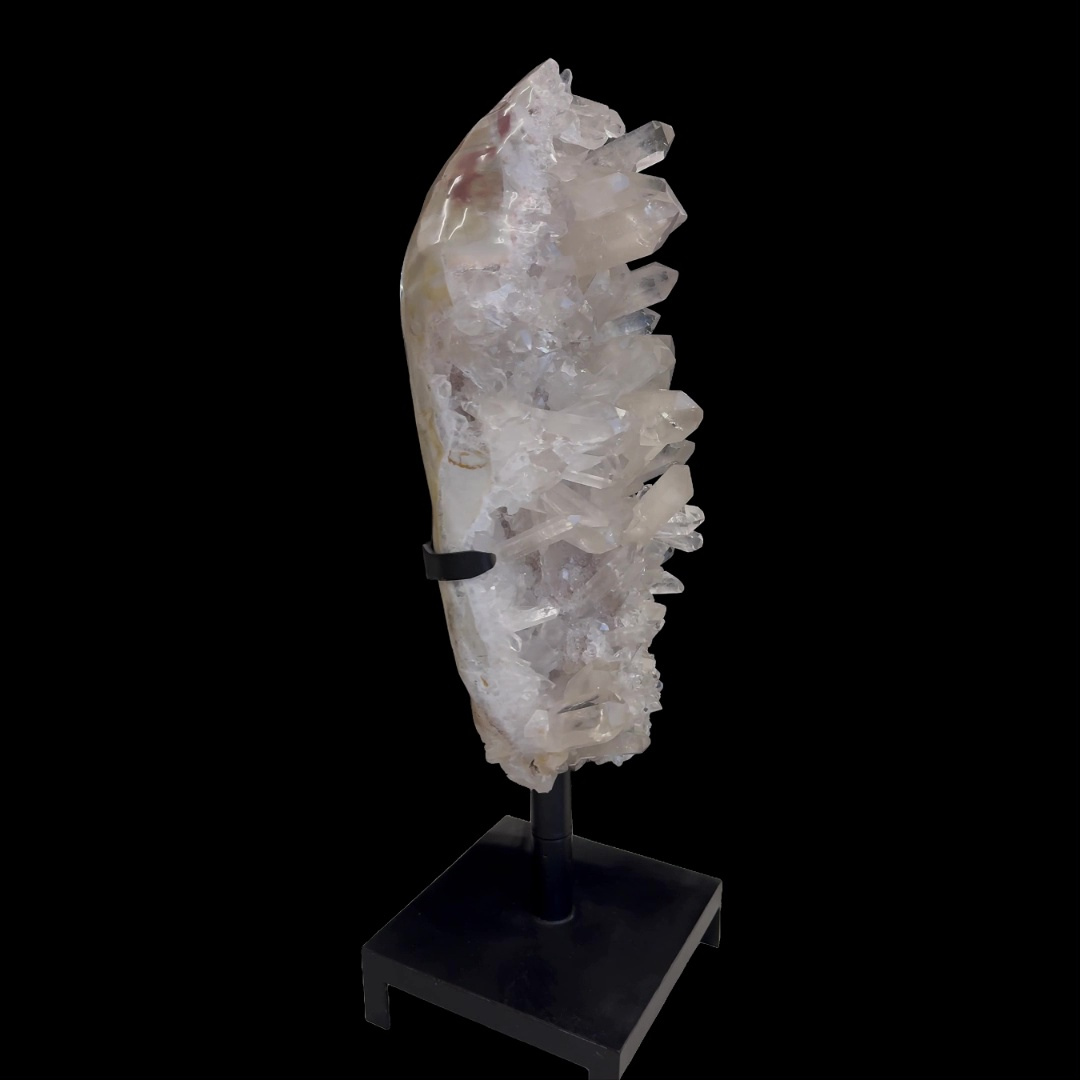 Clear Quartz Monolith on Custom Iron Base – 165cm | 301kg