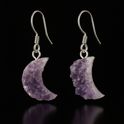 Amethyst Druse Earring #S15