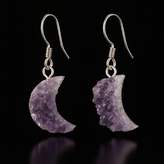 Amethyst Druse Earring #S15