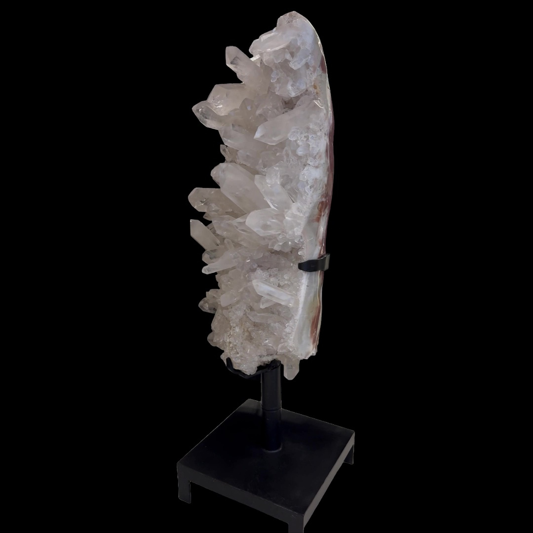 Clear Quartz Monolith on Custom Iron Base – 165cm | 301kg