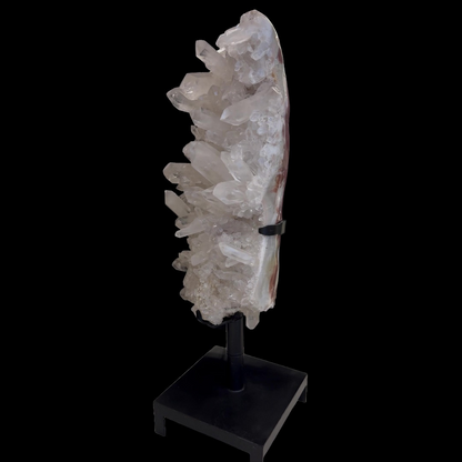 Clear Quartz Monolith on Custom Iron Base – 165cm | 301kg